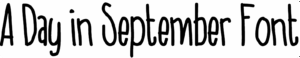 A Day in September Font Download