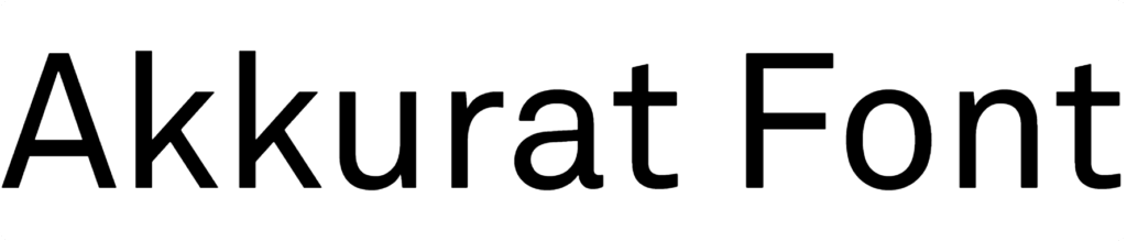 Akkurat Font Download