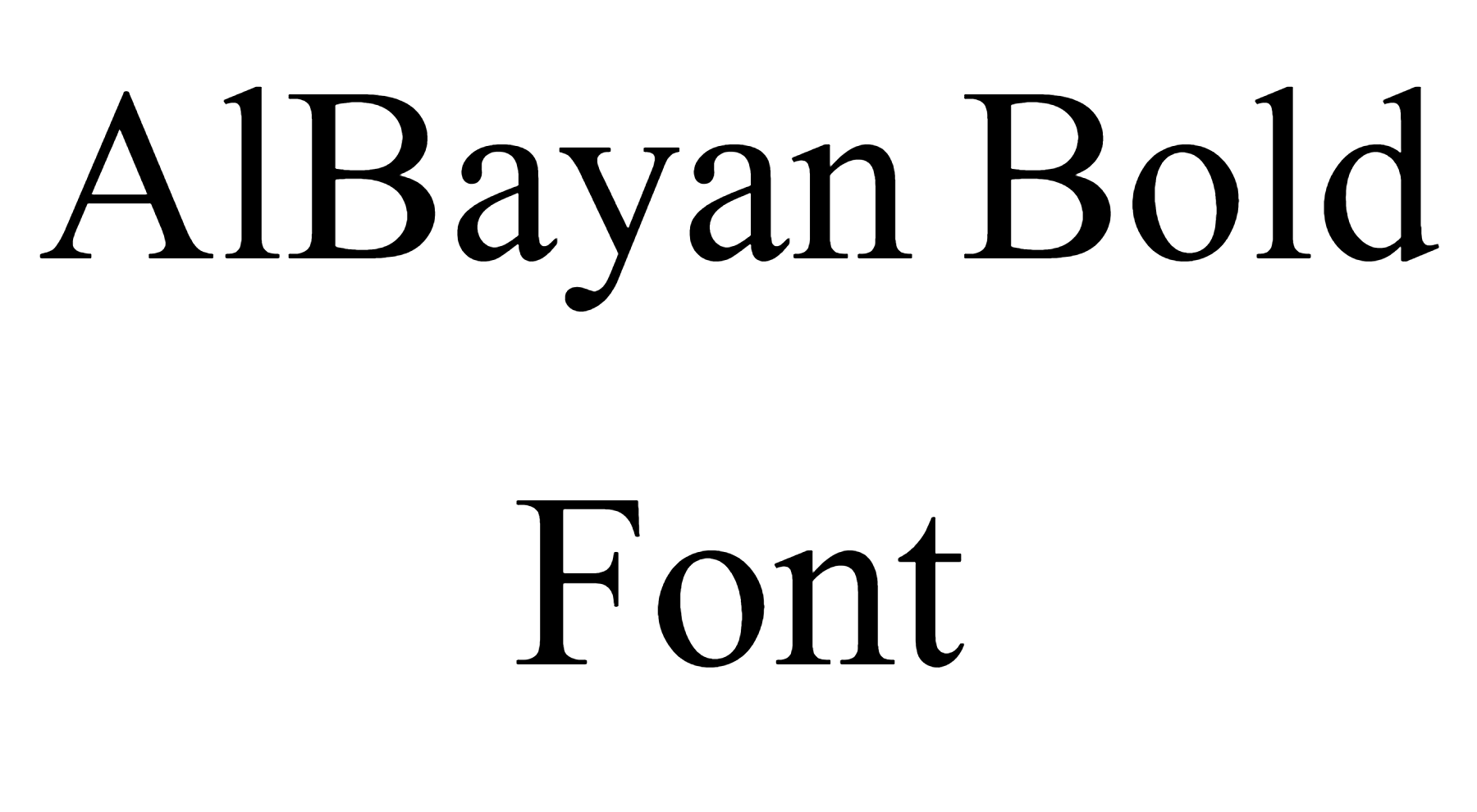 AlBayan Bold Font Download