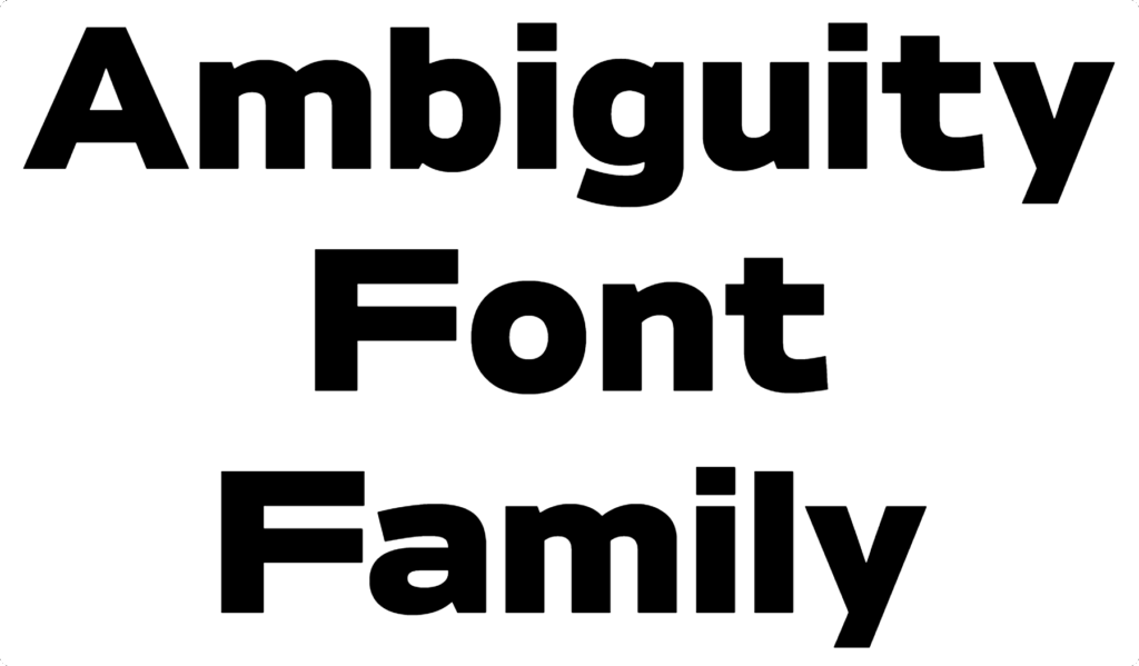 Ambiguity Font Family Download