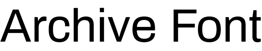Archive Font Download