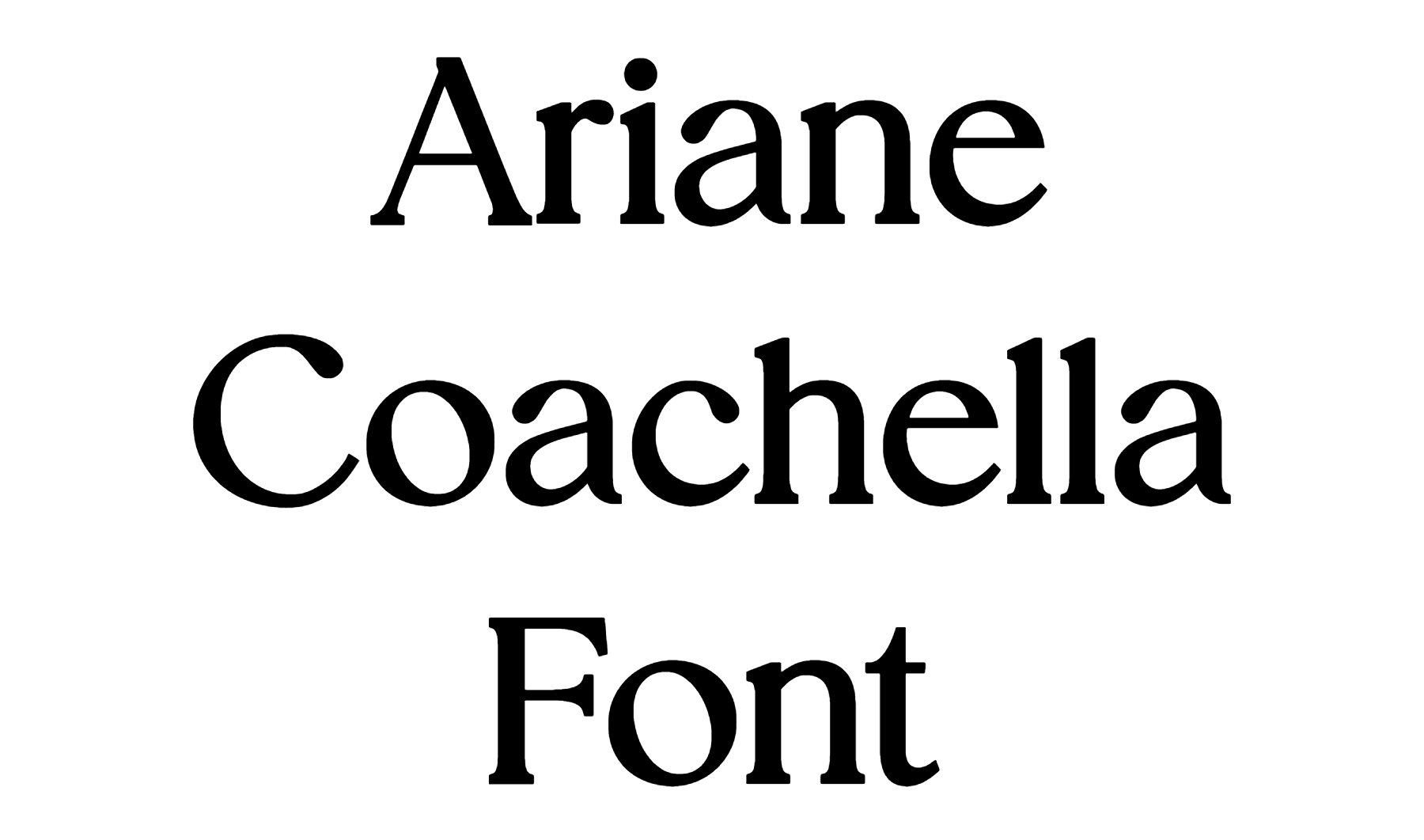 Ariane Coachella Font Download
