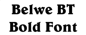 Belwe BT Bold Font Download