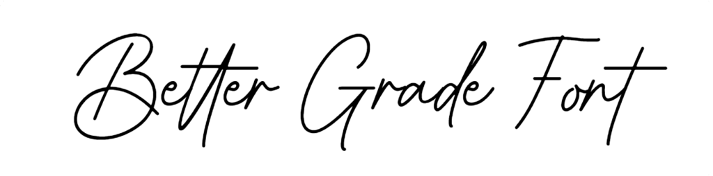 Better Grade Font Download