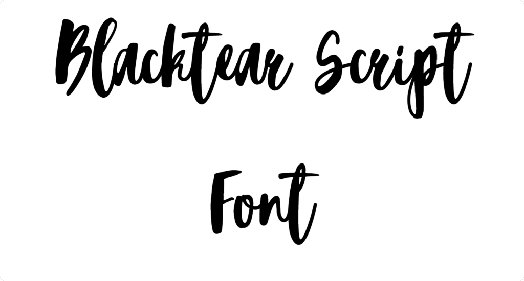 Blacktear Script Font Download
