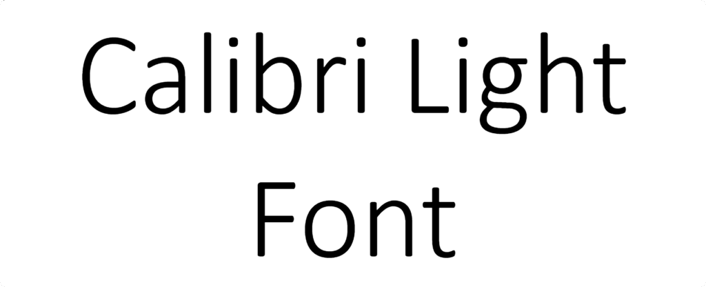 Calibri Light Font Download
