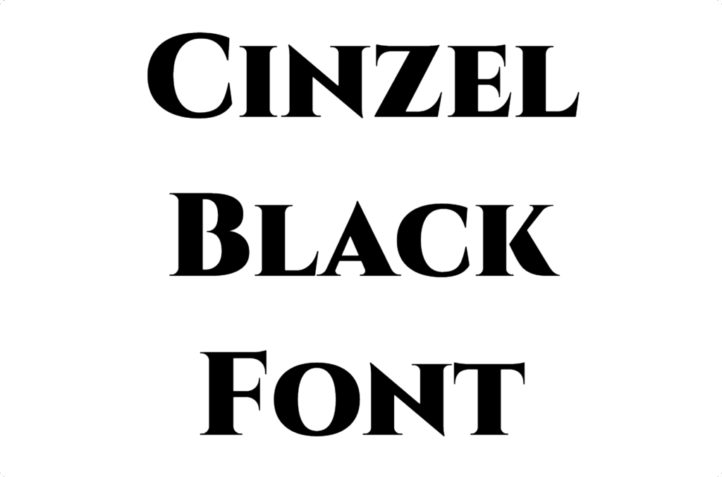 Cinzel Black Font Download