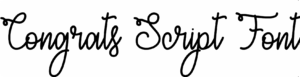 Congrats Script Font Download