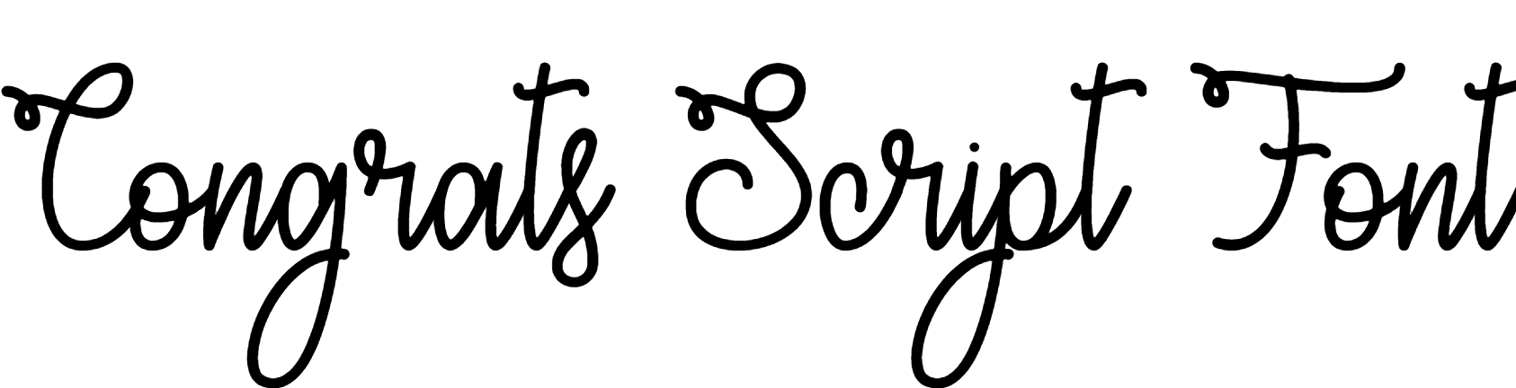 Congrats Script Font Download