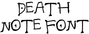 Death Note Font Download