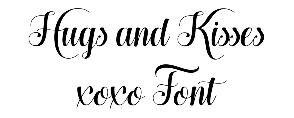 Hugs and Kisses xoxo Font Download