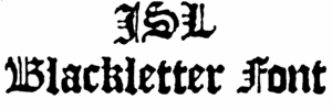 JSL Blackletter Font Download