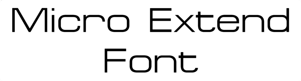Micro Extend Font Download