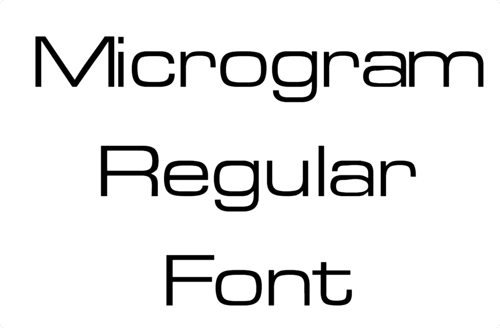 Microgram Regular Font Download