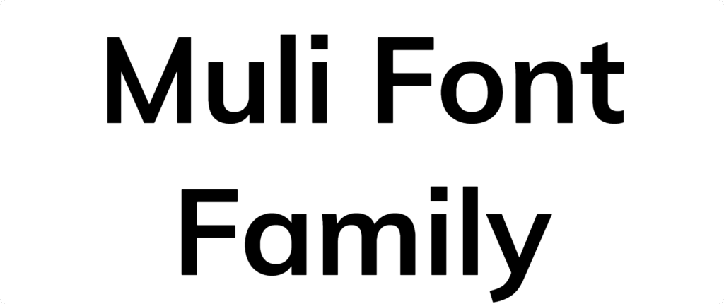 Muli Font Download