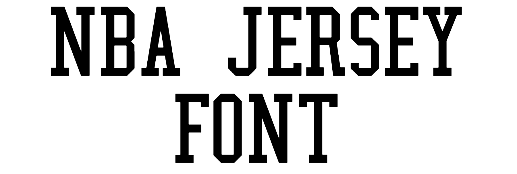 NBA Jersey Font Download