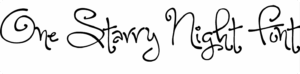 One Starry Night Font Download