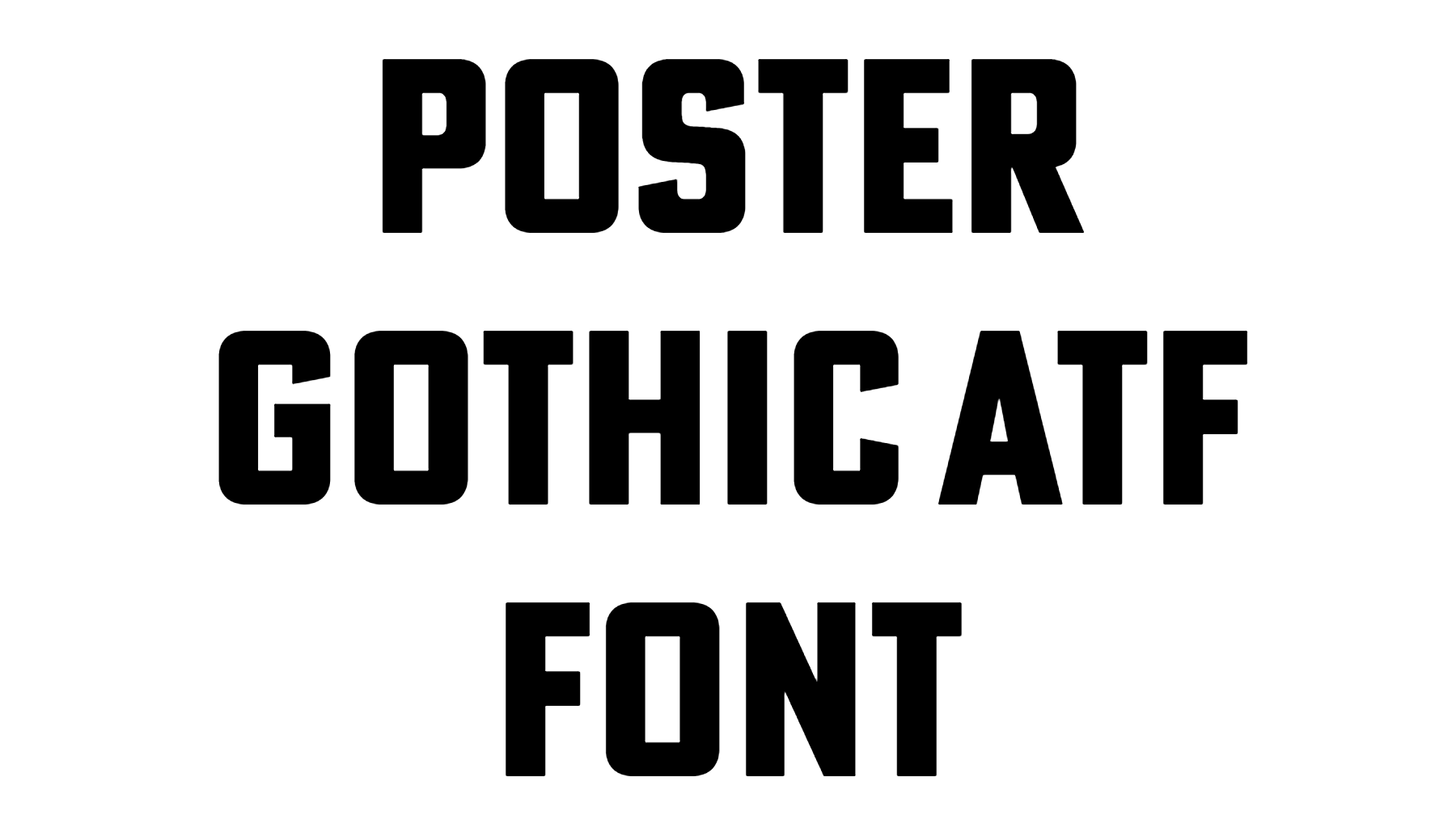 Poster Gothic ATF Font Download