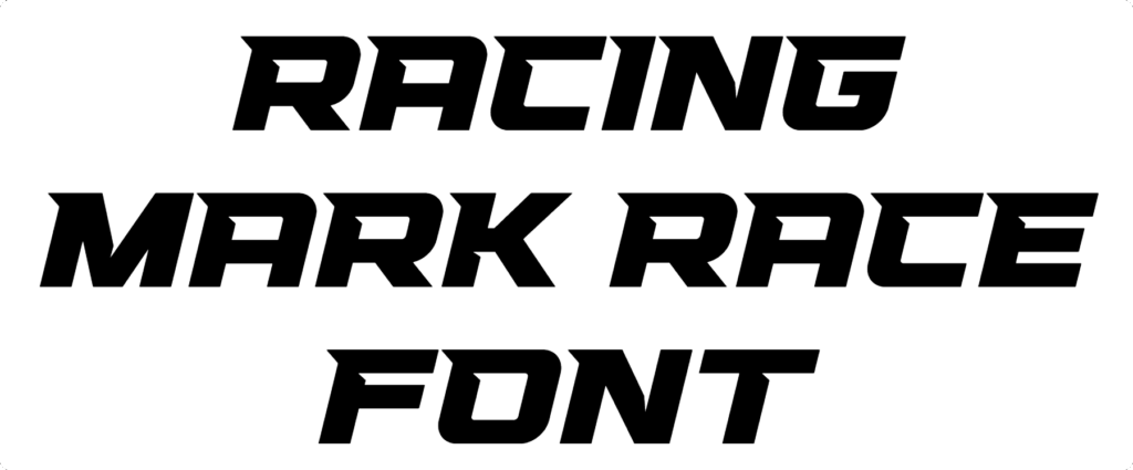 Racing Mark Race Font Download
