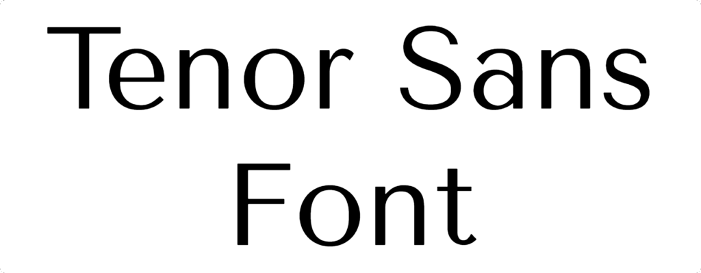 Tenor Sans Font Download