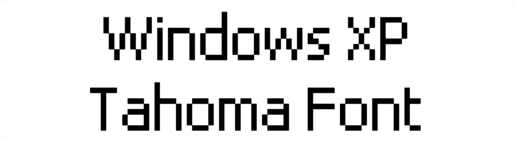 Windows XP Tahoma Font Download
