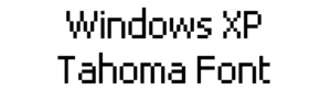 Windows XP Tahoma Font Download