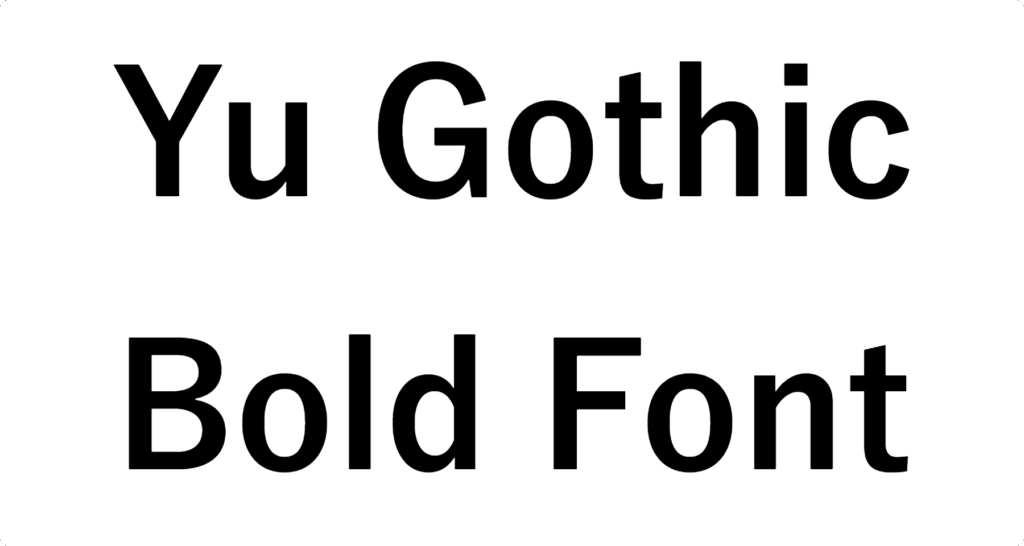 Yu Gothic Bold Font Download