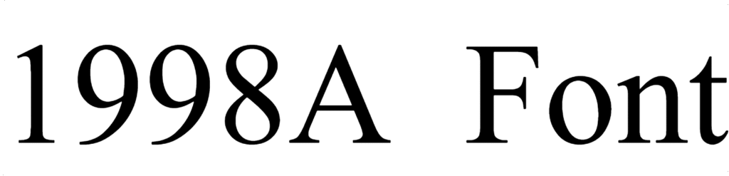 1998A Font Download