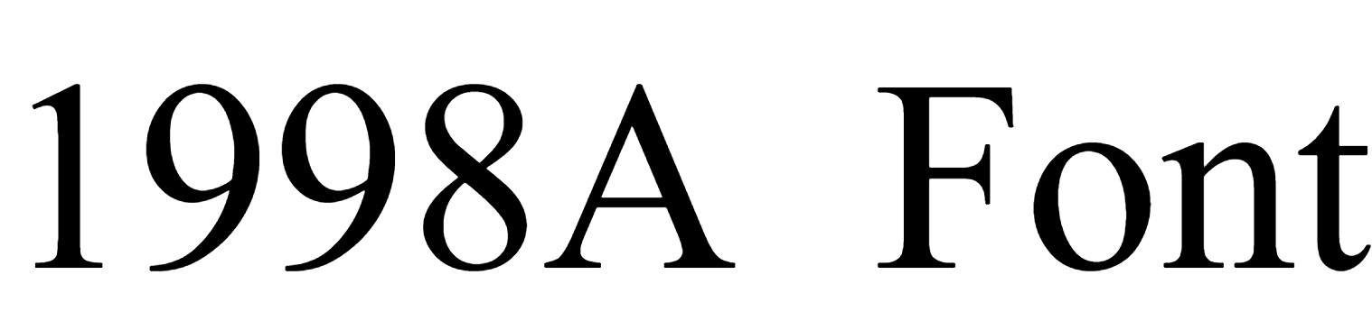 1998A Font Download