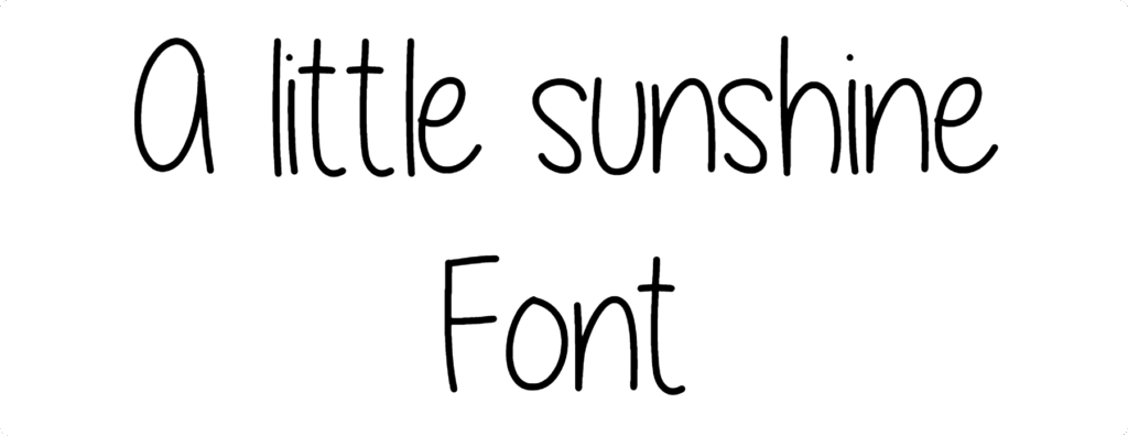 A little sunshine Font Download