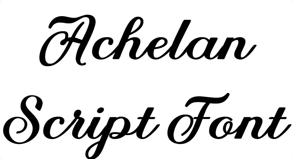 Achelan Script Font Download