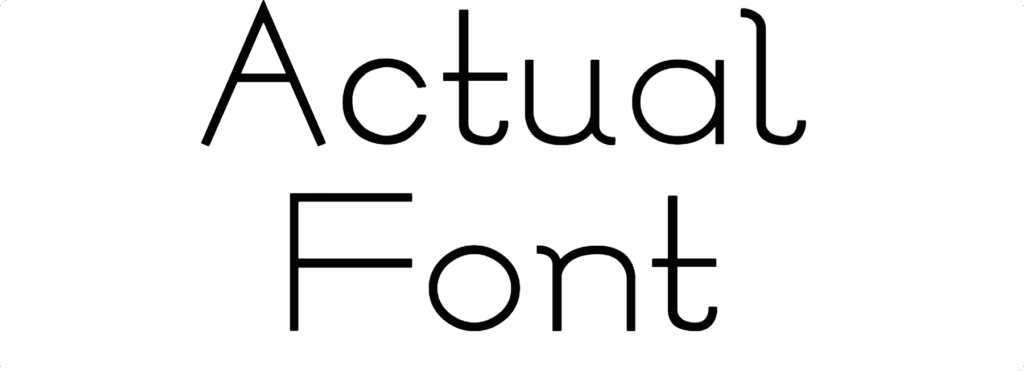 Actual Font Download