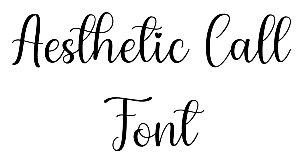 Aesthetic Call Font Download