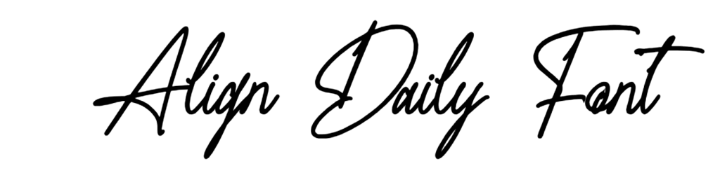 Align Daily Font Download