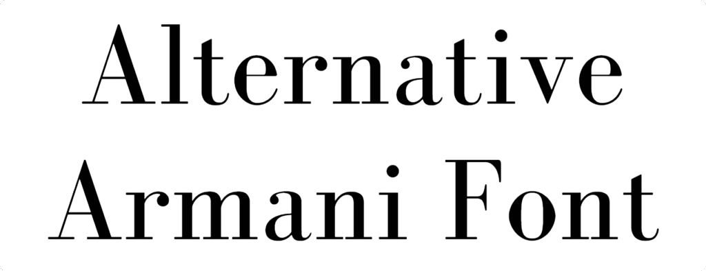 Alternative Armani Font Download