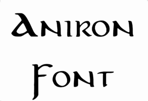 Aniron Font Download
