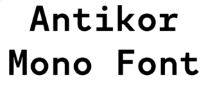 Antikor Mono Font Download