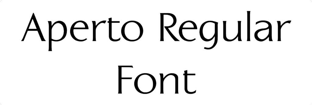 Aperto Regular Font Download