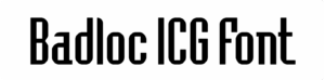 Badloc ICG Font Download