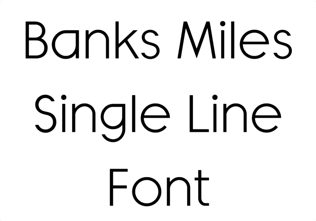 Banks Miles Single Line Font Download