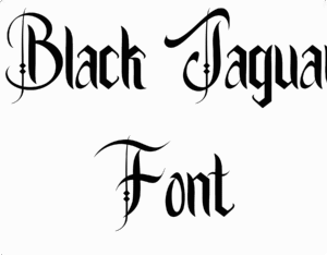 Black Jaguar Font Download
