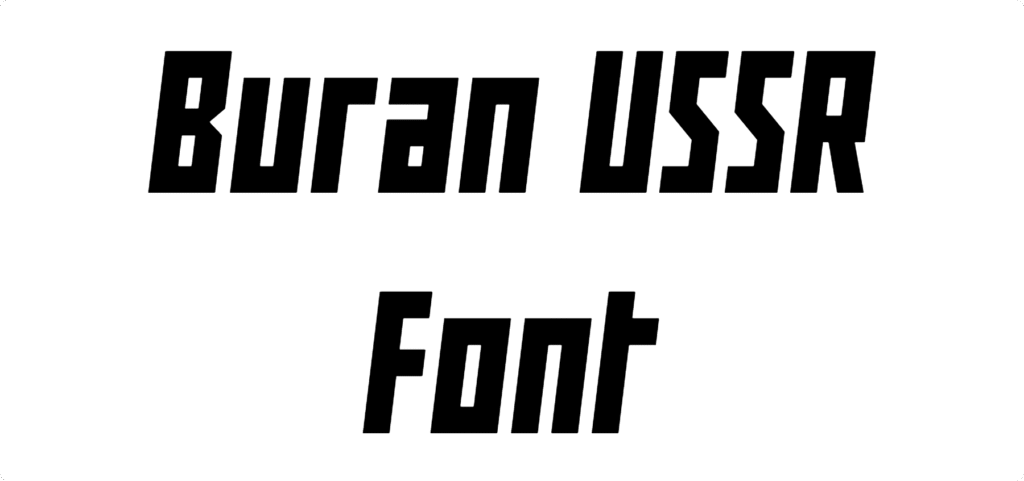 Buran USSR Font Download