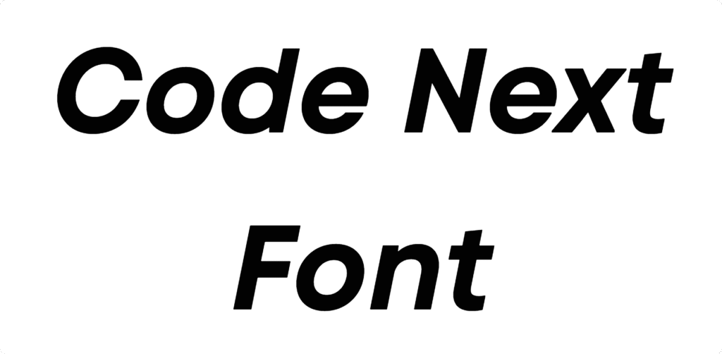 Code Next Font Download