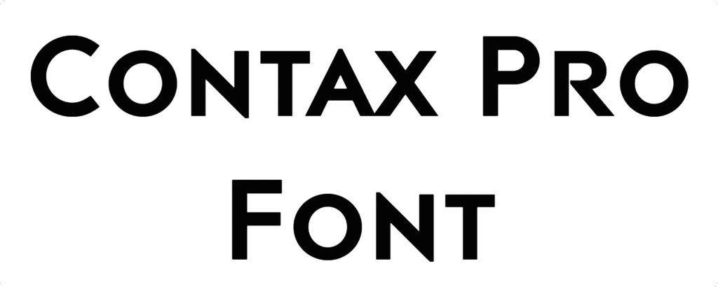 Contax Pro Font Download