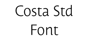 Costa Std Font Download