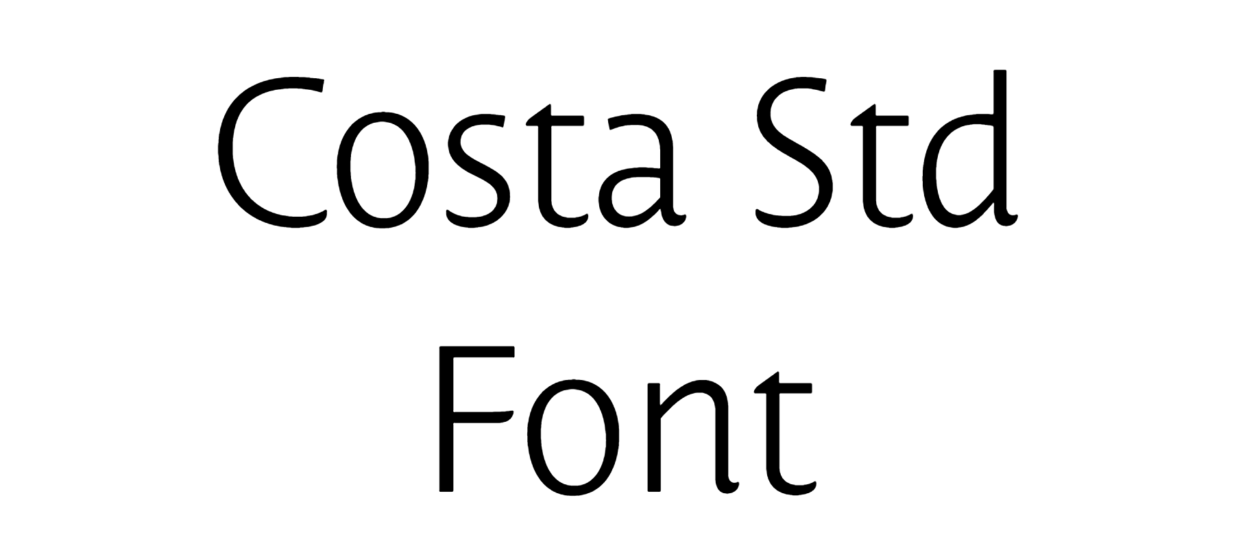 Costa Std Font Download