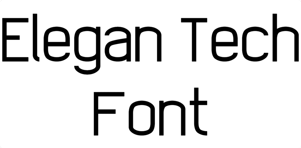 Elegan Tech Font Download