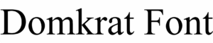 Domkrat Font Download