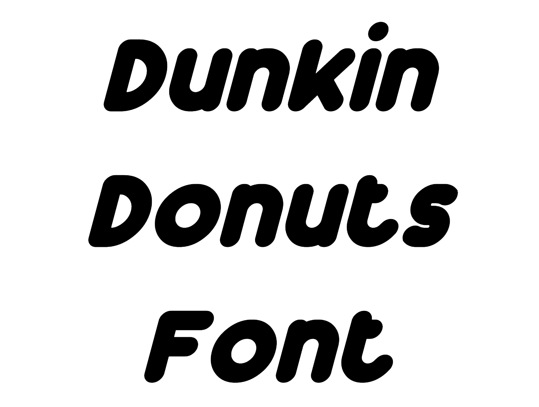 Dunkin Donuts Font Download