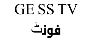 GE SS TV Font Download